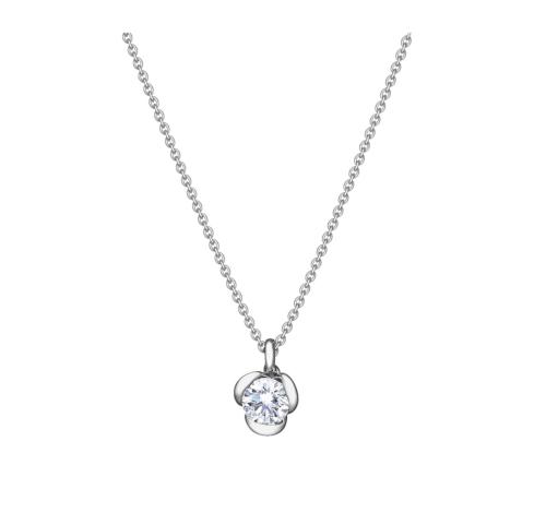 COLLIER ARGENT 925/00 1.81g 1 ZIRCON 0.30