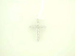 PENDENTIF OR GRIS 750/00 0.55g 11 DIAMANT BLANC 0.16CT