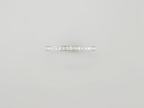  BAGUE OR GRIS 750/00 2.19g 21 DIAMANT 0.20 T54