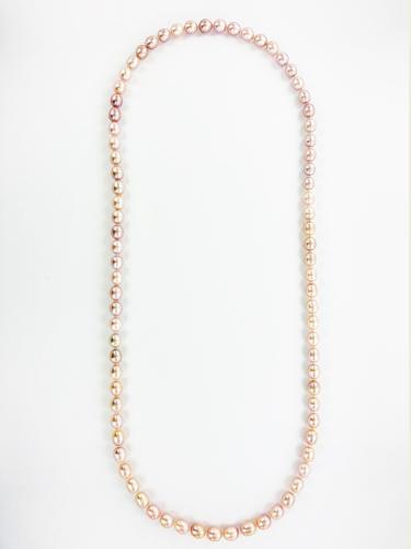 SAUTOIR EAU DOUCE CHINE 8/8,5MM GRAIN DE RIZ NATURELLE