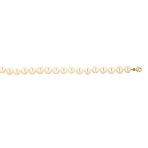 COLLIER OR JAUNE 750/00 1.05g AKOYA JAPON 6,5/7MM RONDE BLANCHE