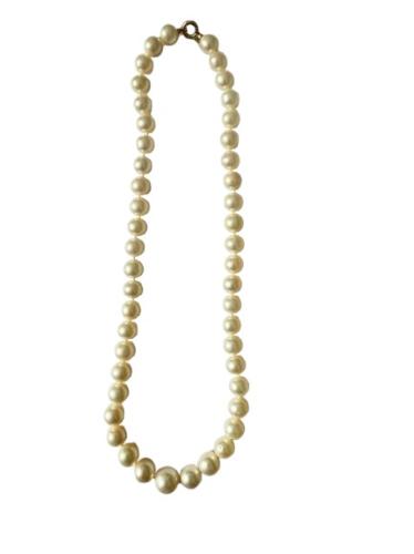 COLLIER CHUTE  ORJ 750/00  ED  CHINE 8.5/12MM BAROQUE BLANC