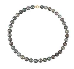 COLLIER OR JAUNE 750/00 1.20g MERS DU SUD TAHITI 8/12MM SEMI-RONDE