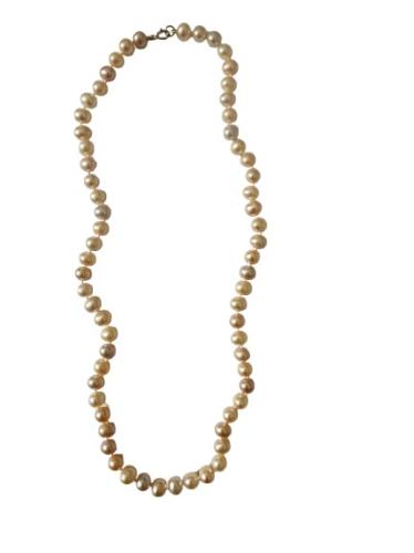 COLLIER OR JAUNE 750/00 0.17g EAU DOUCE CHINE 5,5/6MM BAROQUE NATUREL