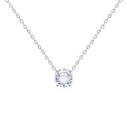 COLLIER ARGENT 925/00 1.51g 1 ZIRCON 0.10CT