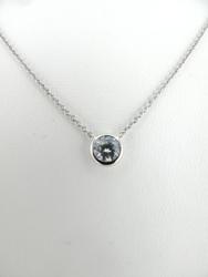 COLLIER ARGENT 925/00 2.70g ZIRCON RD5MM