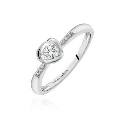 BAGUE ARGENT 925/00 1.71g 1 ZIRCON 0.40 8 ZIRCON 0.04 T54