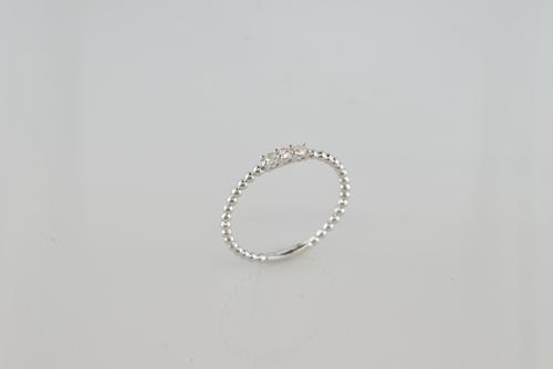 BAGUE OR GRIS 750/00 1.52g DIAMANT T54