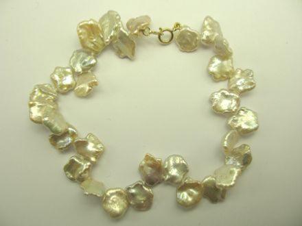 BRACELET OR JAUNE 750/00 EAU DOUCE CHINE KESHI