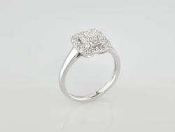 BAGUE OR GRIS 750/00 4.26g 0 DIAMANT T54