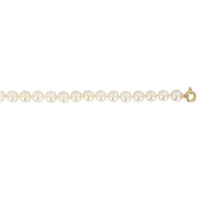 COLLIER OR JAUNE 750/00 PERLE DE CULTURE AKOYA JAPON 6/6,5MM