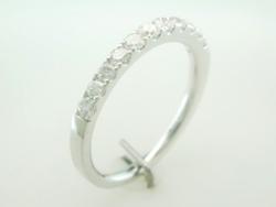 BAGUE OR GRIS 750/00 2.57g DIAMANT BLANC T54