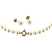 LOT COLLIER+BO OR JAUNE 750/00 AKOYA