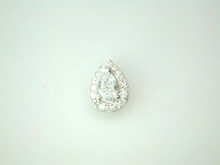 PENDENTIF OR GRIS 750/00 0.70g ZIRCON DIAMANT