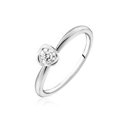 BAGUE ARGENT 925/00 2.00g 1 ZIRCON 0.25 T54