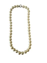 COLLIER OR GRIS 750/00 1.20g MERS DU SUD AUSTRALIE 9/10MM SEMI-RONDE BLANCHE