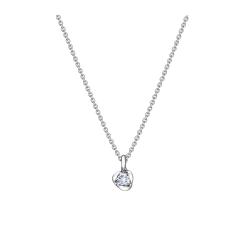 COLLIER ARGENT 925/00 1.62g 1 ZIRCON 0.15