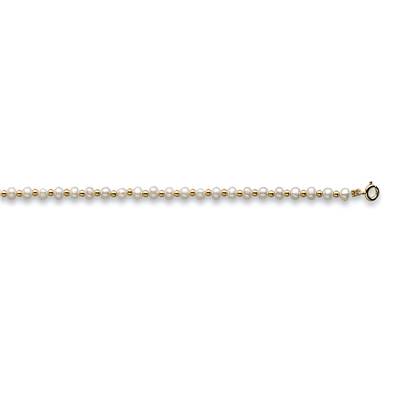 COLLIER OR JAUNE 750/00 PERLE DE CULTURE EAU DOUCE CHINE