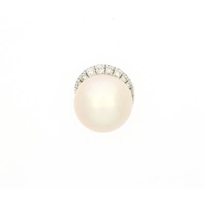 PENDENTIF OR GRIS 750/00 PERLE DE CULTURE EAU DOUCE CHINE