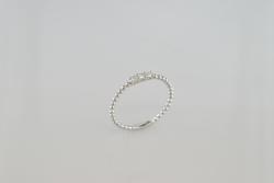 BAGUE OR GRIS 750/00 1.52g DIAMANT T54