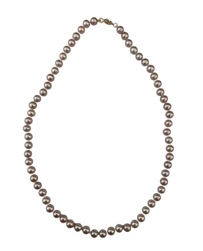 COLLIER OR JAUNE 750/00  EAU DOUCE CHINE 5,5/6MM RONDE NATURELLE 0.44g