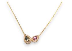 COLLIER OR ROSE 750/00 SAPHIR NS0.81(2) D0.12(31) G2.76