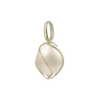 PENDENTIF OR JAUNE 750/00 PERLE DE CULTURE EAU DOUCE CHINE 7,5/8MM