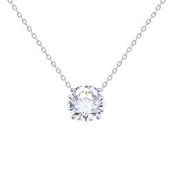 COLLIER ARGENT 925/00 1.51g 1 ZIRCON 0.50CT