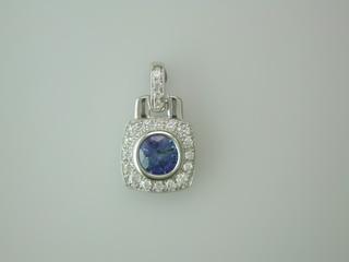 PENDENTIF ARGENT 925/00 ZIRCON RD4.2MM