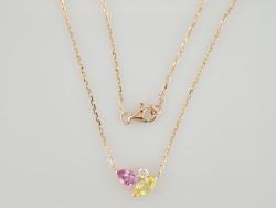 COLLIER OR ROSE 750/00  DIAMANT MIXNS0.99 D0.07 G2.47