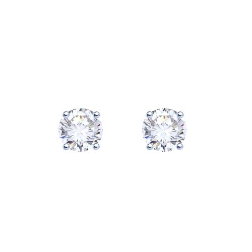 BO ARGENT 925/00 0.65g 2 ZIRCON 0.50CT